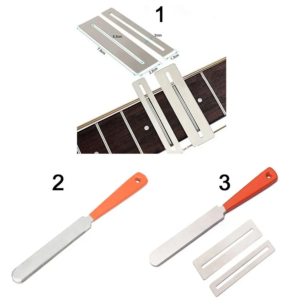1/2/3PCS Guitar Fret Wire Sanding Stone Protector Kit Finger Plate Radian Polishing DIY Luthier Tool Guitar Bass Parts&Accessory