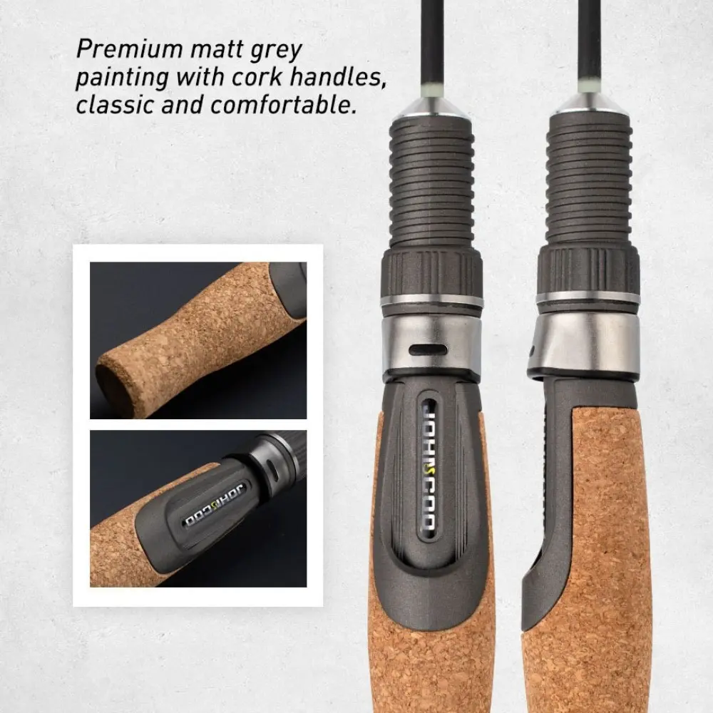 Winter Ice Fishing Rod With Flat Soft Tip Spinning Retractable Fishing Rod Ice Fishing Pen Pole Fiber Glass Tip with Cork Handle