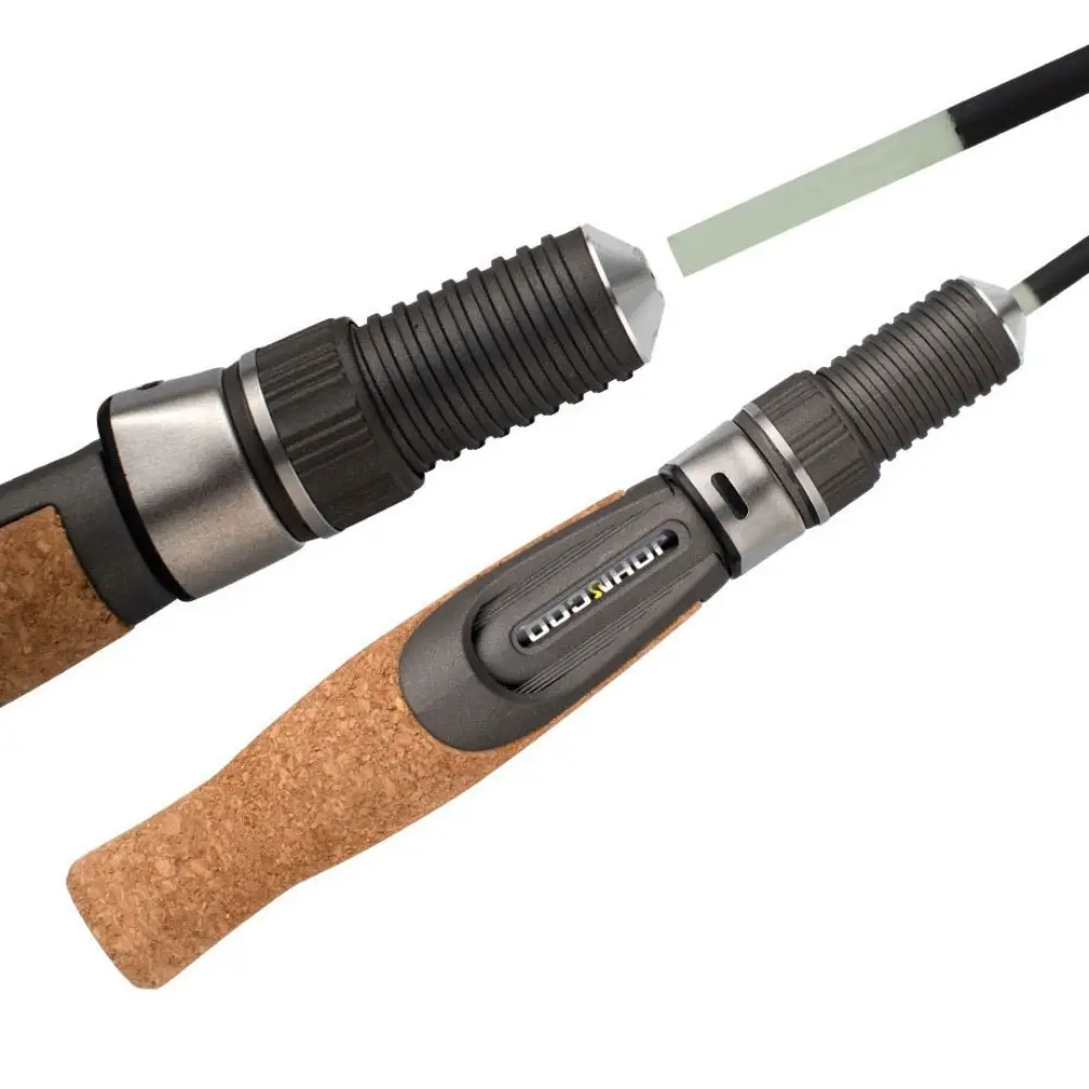 Winter Ice Fishing Rod With Flat Soft Tip Spinning Retractable Fishing Rod Ice Fishing Pen Pole Fiber Glass Tip with Cork Handle