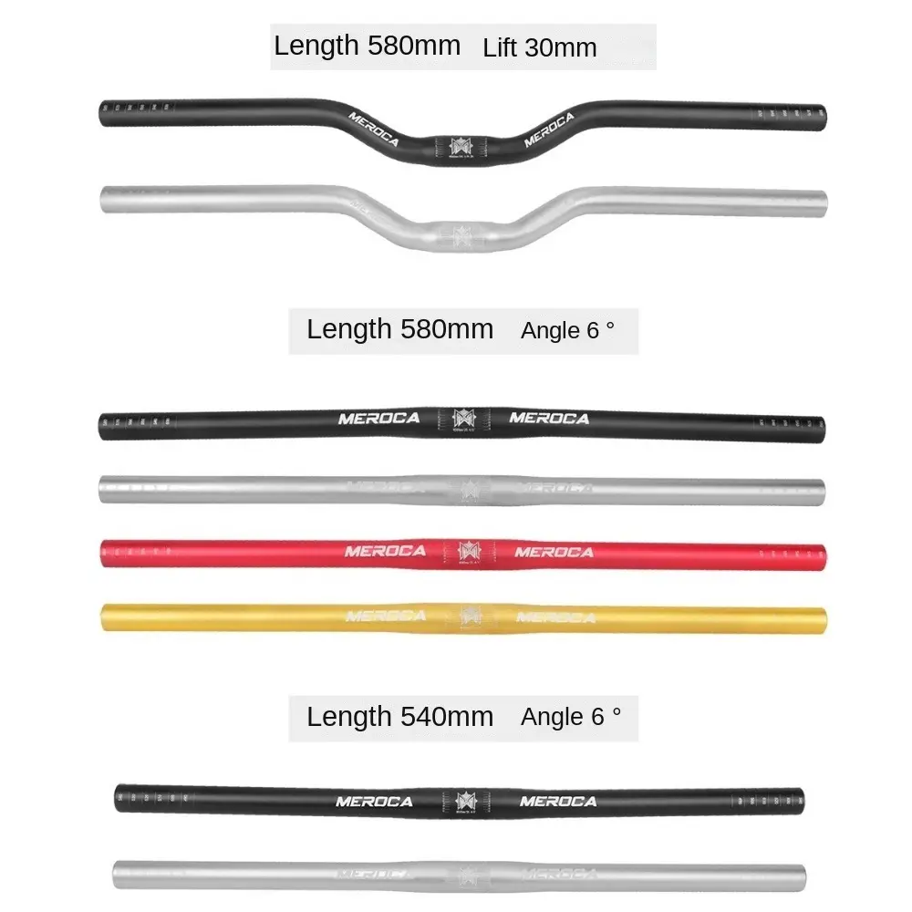 Mountain Bike Handlebar Straight/Swallow Aluminum Alloy Bicycle Riser Handlebar 25.4X540/580mm Bicycle Parts Cycling Accessories