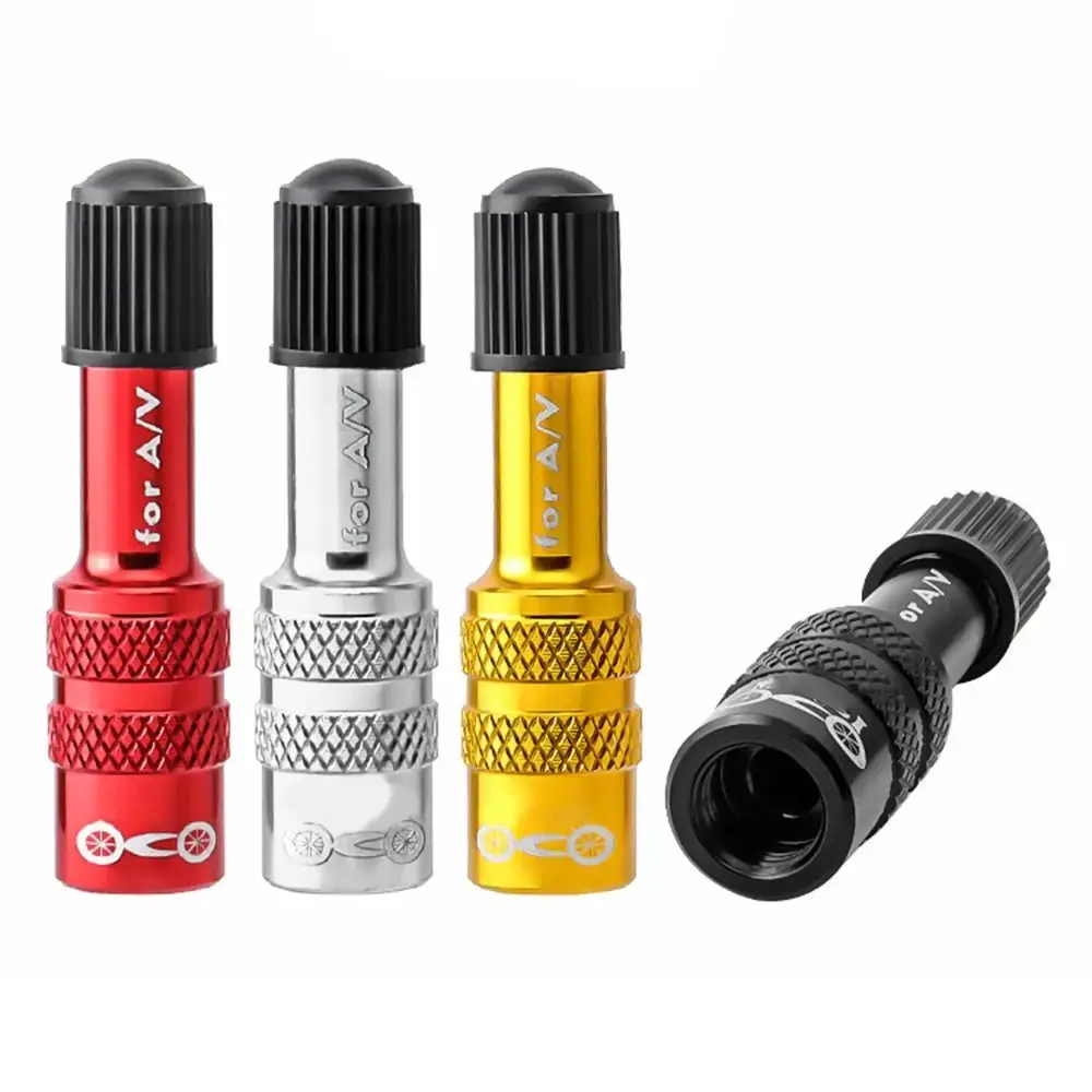 Aluminum Alloy Bike Fork Valve Adapter Ultralight A/V Schrader Air Fork Universal Air Rear Shock Absorber