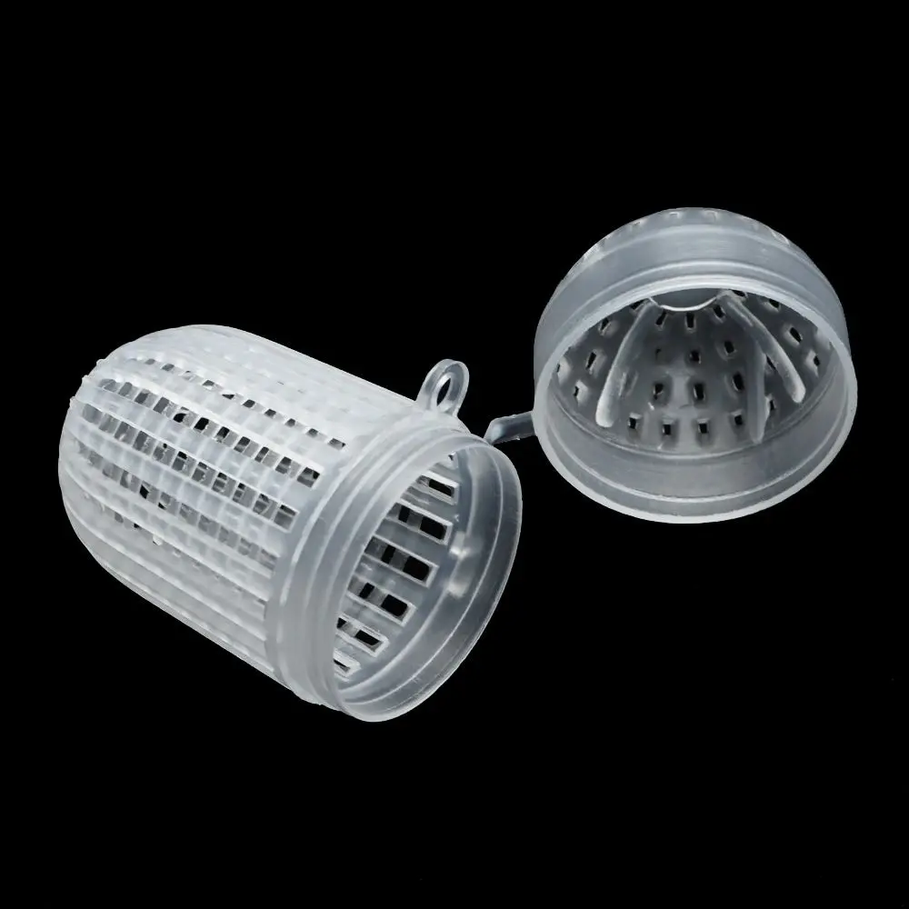 5PCS/Set Fish Lure Fishing Bait Cage Luminous Conjoined Basket Feeder Holder Split Tackle Swim Feeder Basket Fishing Lures Cage