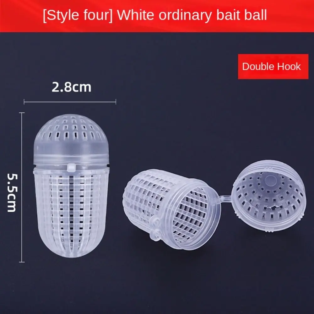 5PCS/Set Fish Lure Fishing Bait Cage Luminous Conjoined Basket Feeder Holder Split Tackle Swim Feeder Basket Fishing Lures Cage