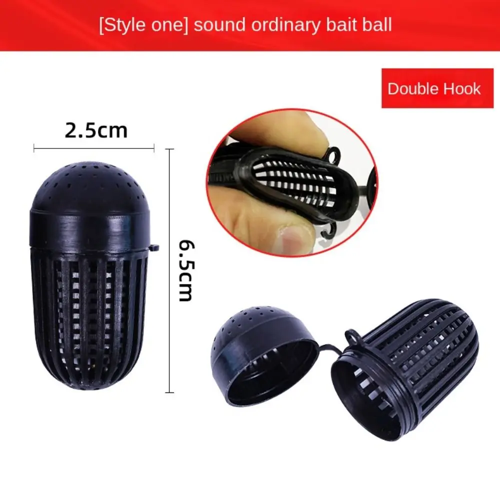 5PCS/Set Fish Lure Fishing Bait Cage Luminous Conjoined Basket Feeder Holder Split Tackle Swim Feeder Basket Fishing Lures Cage
