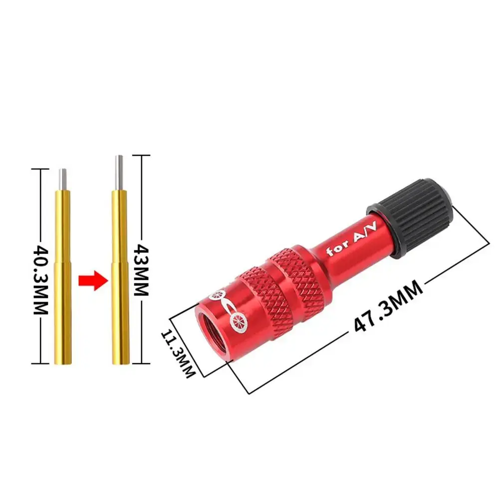 Aluminum Alloy Bike Fork Valve Adapter Ultralight A/V Schrader Air Fork Universal Air Rear Shock Absorber