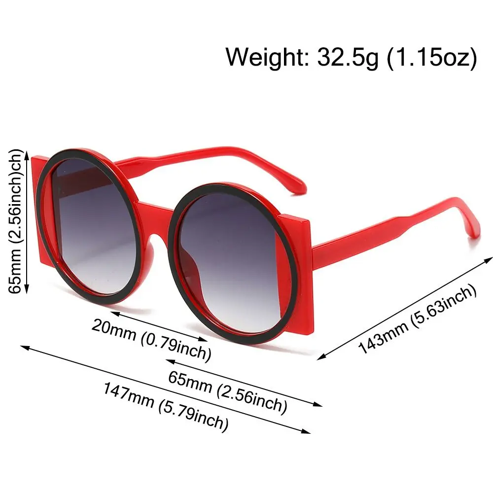 Fashion Oversized Round Sunglasses Women Contrast Color Shades UV400 Retro Unique Men Trending Gradient Cycling Sun Glasses