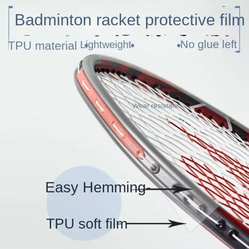Invisible Badminton Racket Head Edge Protector Tape Self Adhesive Anti Paint Off Wear Resistant Sport Badminton Accessories