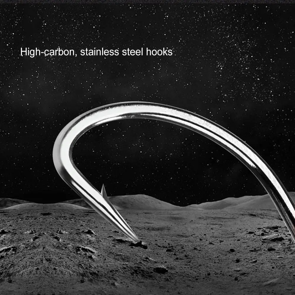 6-8PCS/Set 18.5cm Carp Fishing Hook 30-60LB 2/4/6/8# Leader Fishing Barbed Hooks Europe Feeder Group Hooks Carp Fishing Tackle