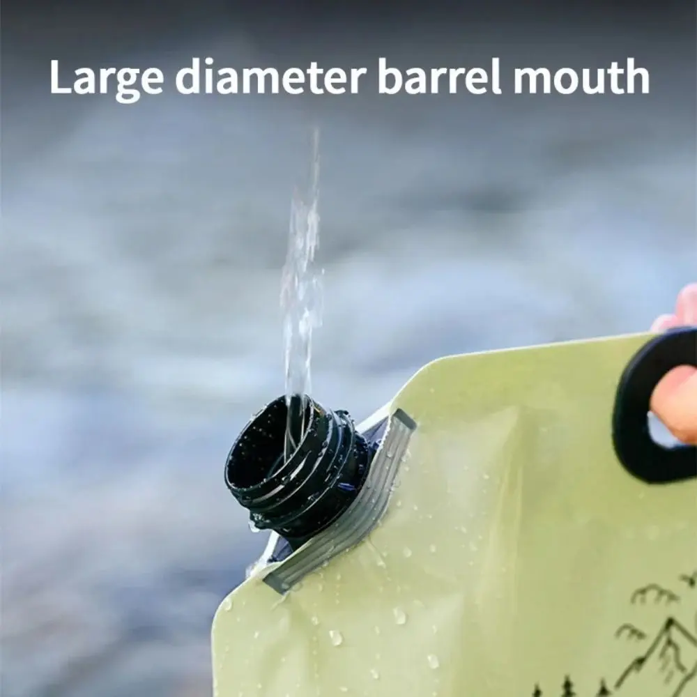 Portable Camping Water Bag Outdoor Hiking Folding Water Bucket Bag with Faucet 8L Large Capacity Water Container Camping Supply