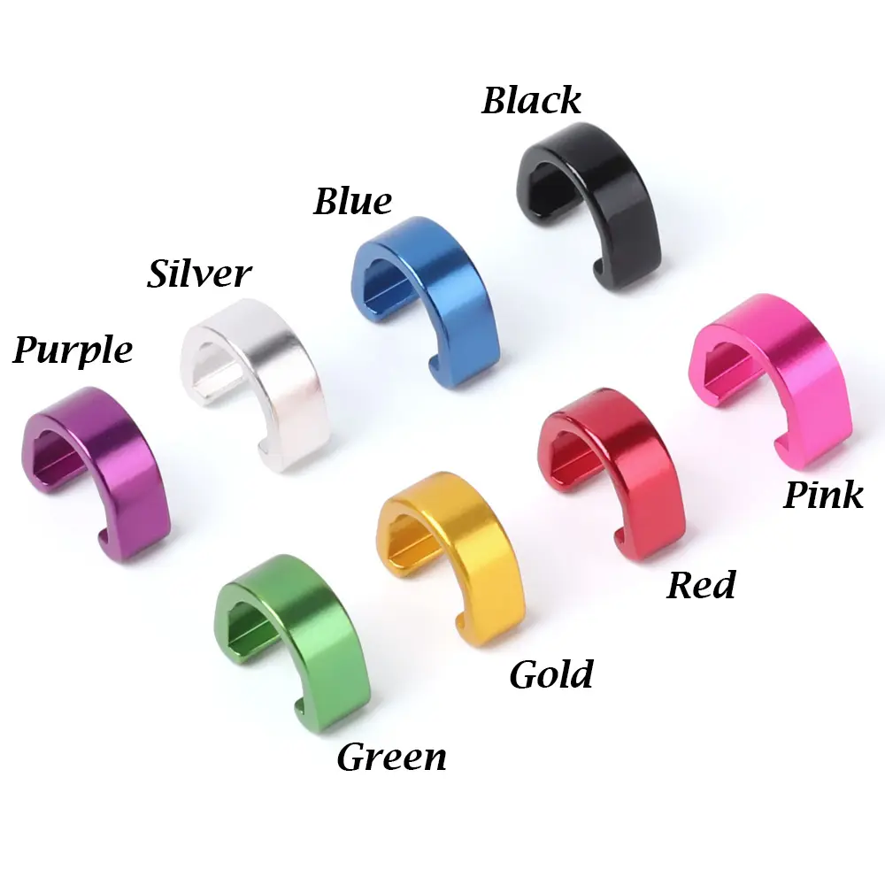 5Pcs MTB Bike Brake Cable/Derailleur Line Case Aluminum Alloy C-Shape Buckle Clasps Bicycle C Clips Outdoor Cycling Parts