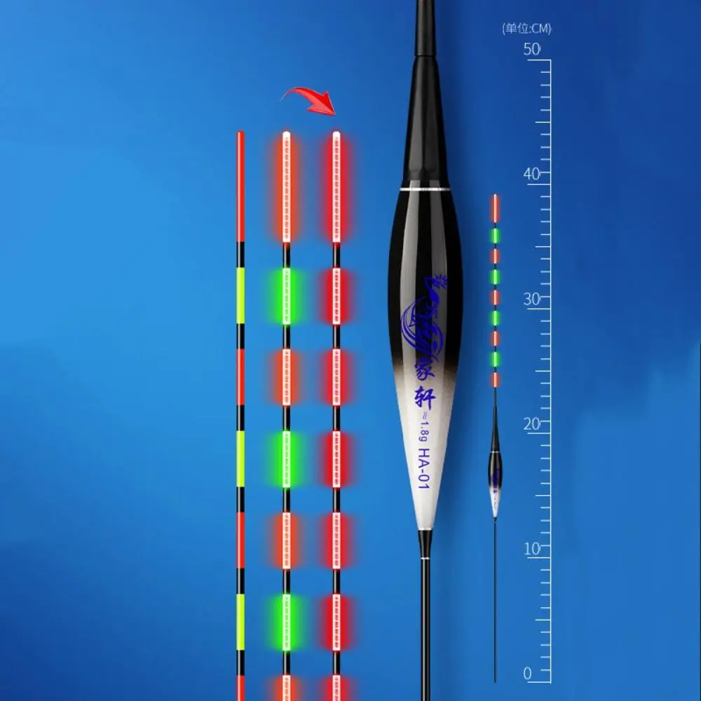 Smart Led Fishing Float Highly Sensitive Remind Buoy Gravity Sensor Glowing Electric Night Fishing Long Tail Fishing Float Tool