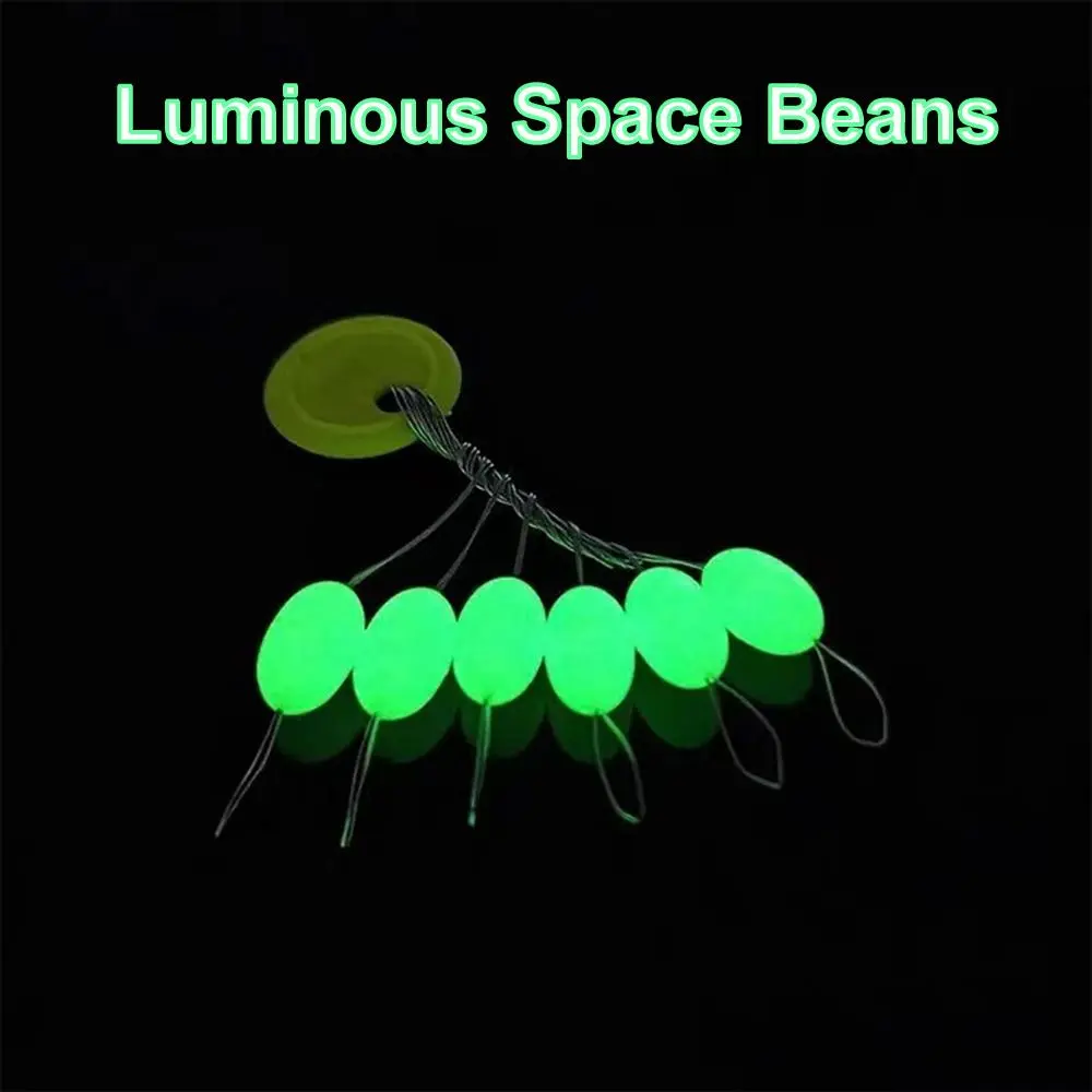 10 Groups Oval High Concentricity Catfish Flotador Black Rubber Float Fishing Accessories Luminous Space Beans Line Stopper