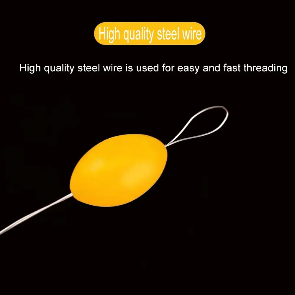 10 Groups Oval High Concentricity Catfish Flotador Black Rubber Float Fishing Accessories Luminous Space Beans Line Stopper