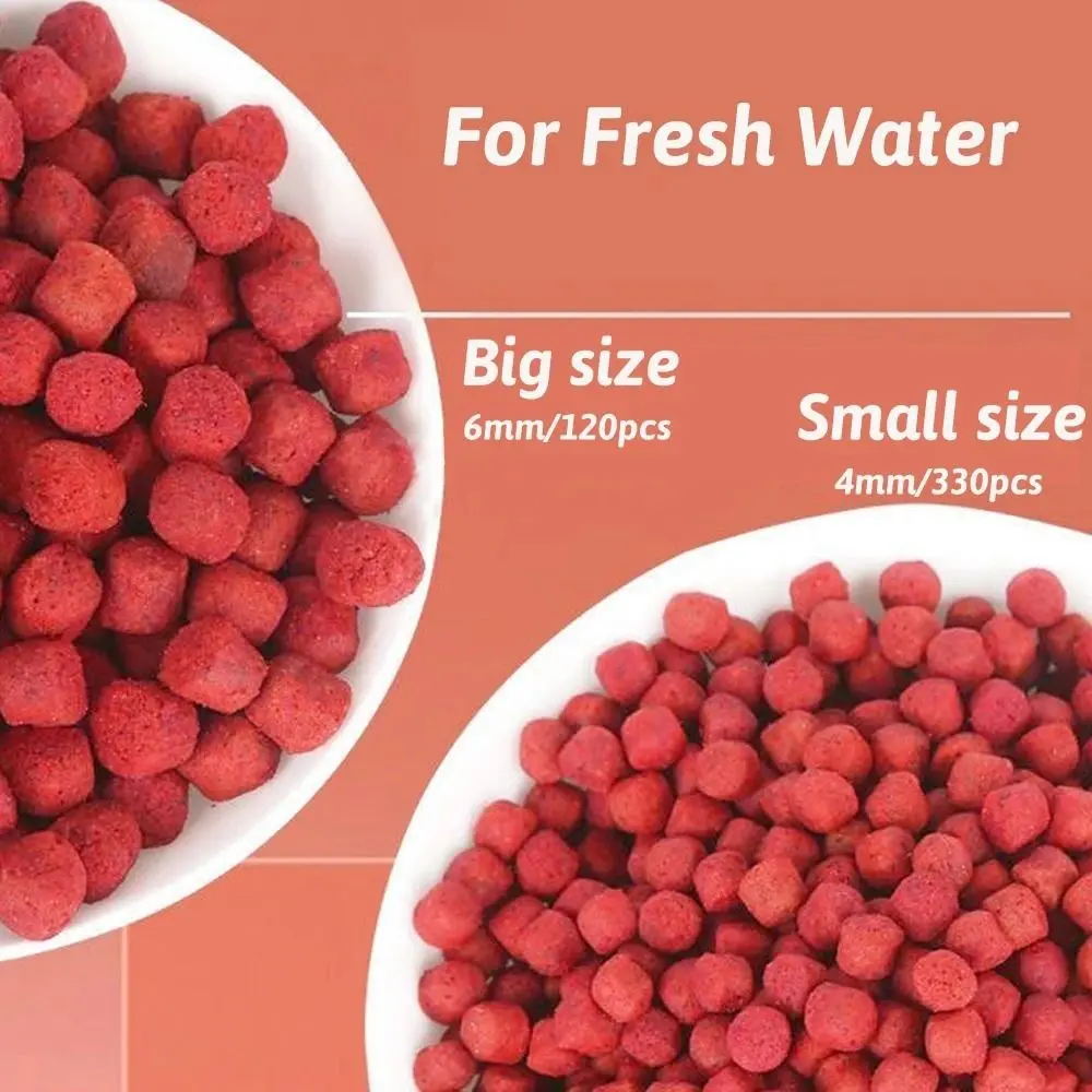 Particle Fishing Lure 330 PCS 4mm 120PCS 6mm Granular for 1#-10# Hook Carp Feed Pesca Bite Fish Attractant Meal Food Soft Bait