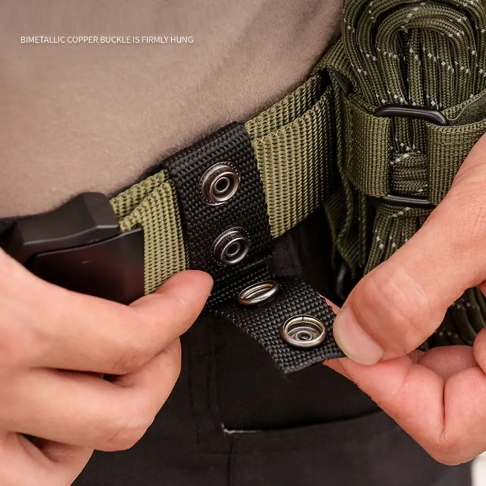 Durable Belt Buckle Heavy Duty Nylon Webbing Molle Belt Keeper Strap Outdoor Buckle Strap Outdoor Tool Accessories
