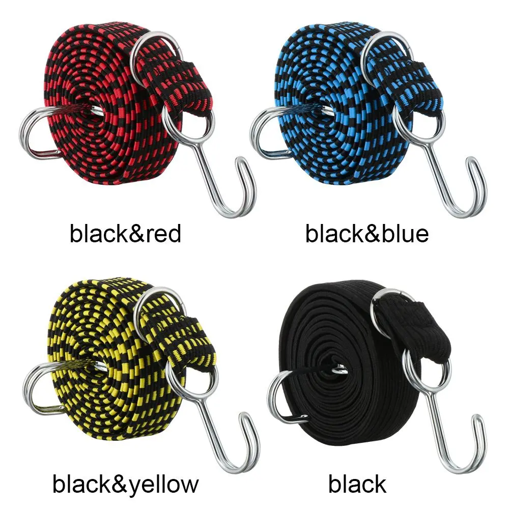 Bike Elastics Rubber Rope Luggage Cord Hooks Rope Tie Bicycle Luggage Roof Rack Strap Fixed Band Bicycle Motorcycle Accessories