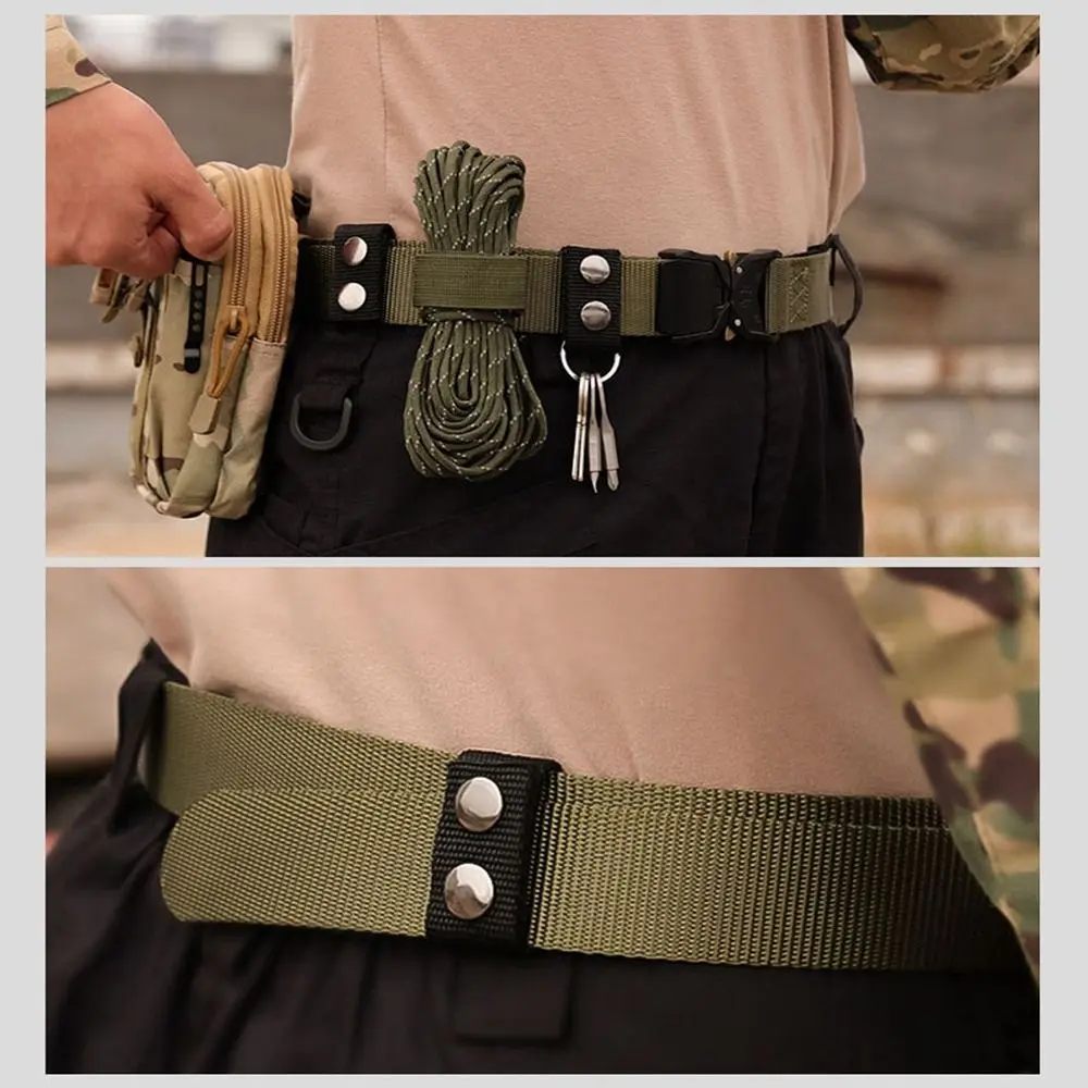 Durable Belt Buckle Heavy Duty Nylon Webbing Molle Belt Keeper Strap Outdoor Buckle Strap Outdoor Tool Accessories