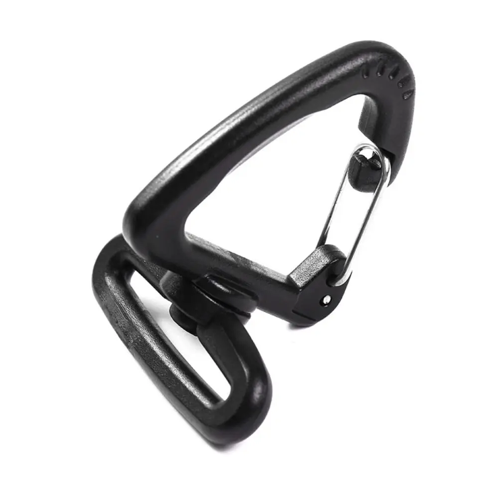 20/25/38mm 360 Degree Rotation Hook Plastic Alloy Triangle Carabiner Spring Quickdraws Belt Clip Hooks Backpack Accessories