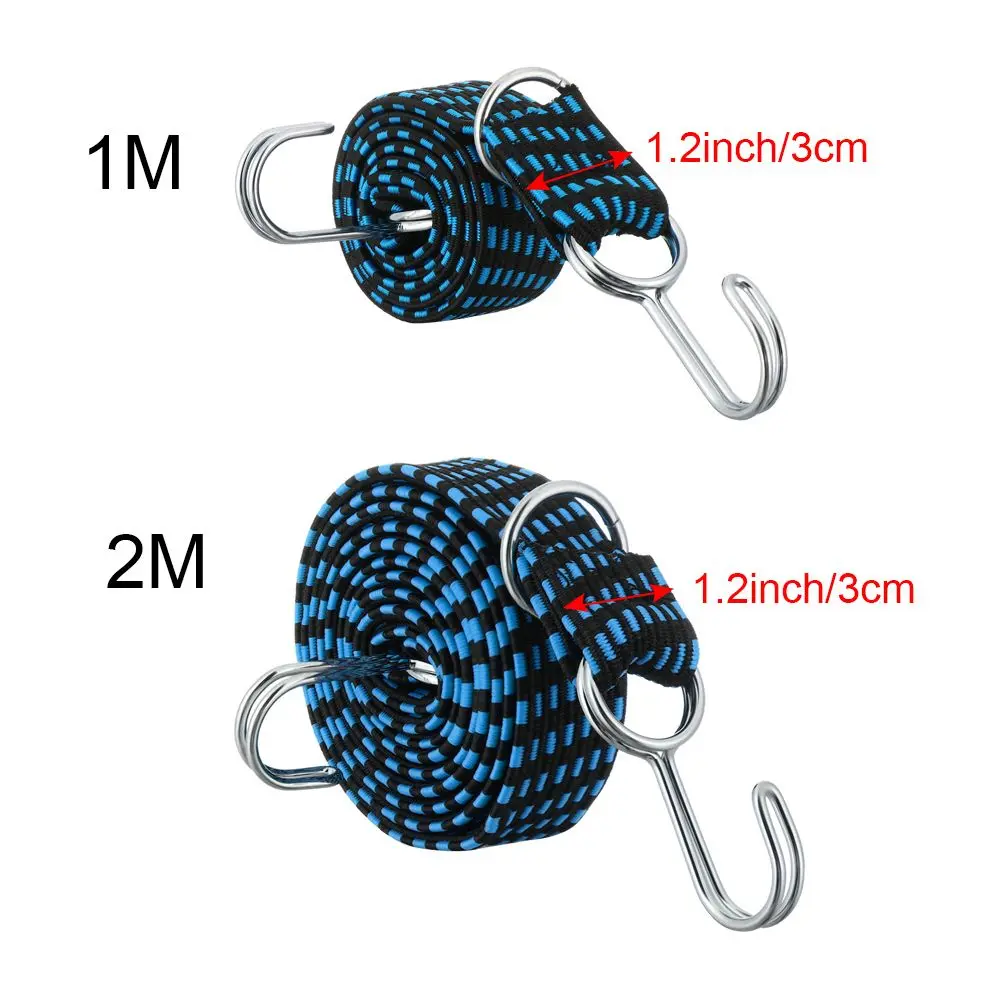 Bike Elastics Rubber Rope Luggage Cord Hooks Rope Tie Bicycle Luggage Roof Rack Strap Fixed Band Bicycle Motorcycle Accessories
