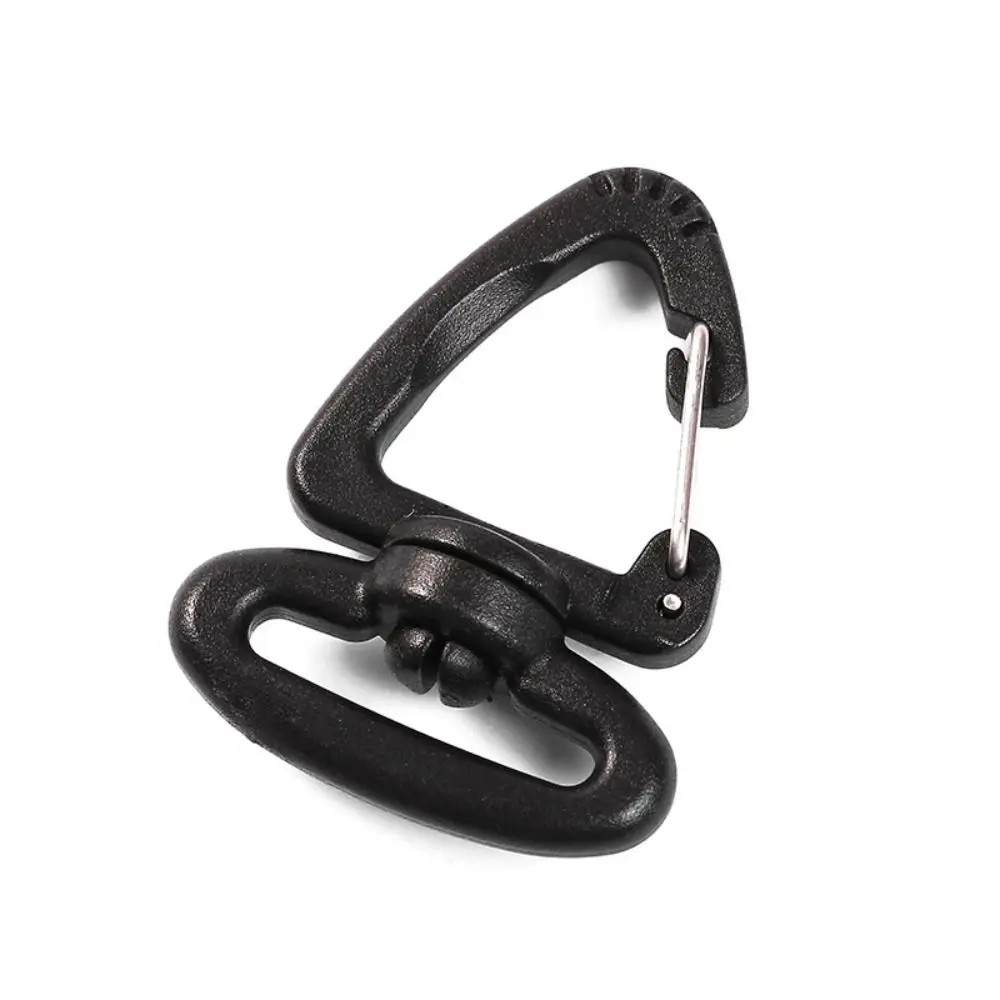 20/25/38mm 360 Degree Rotation Hook Plastic Alloy Triangle Carabiner Spring Quickdraws Belt Clip Hooks Backpack Accessories