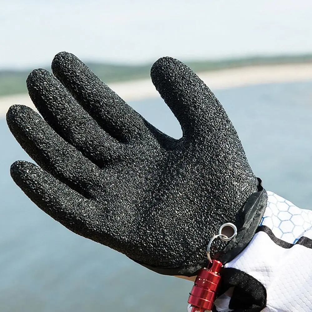 Fish Catching Gloves Anti-Slip Fishing Gloves Fish Grab Latex Full Finger Glove Fishing Accessories Durable Work Cutproof Glove