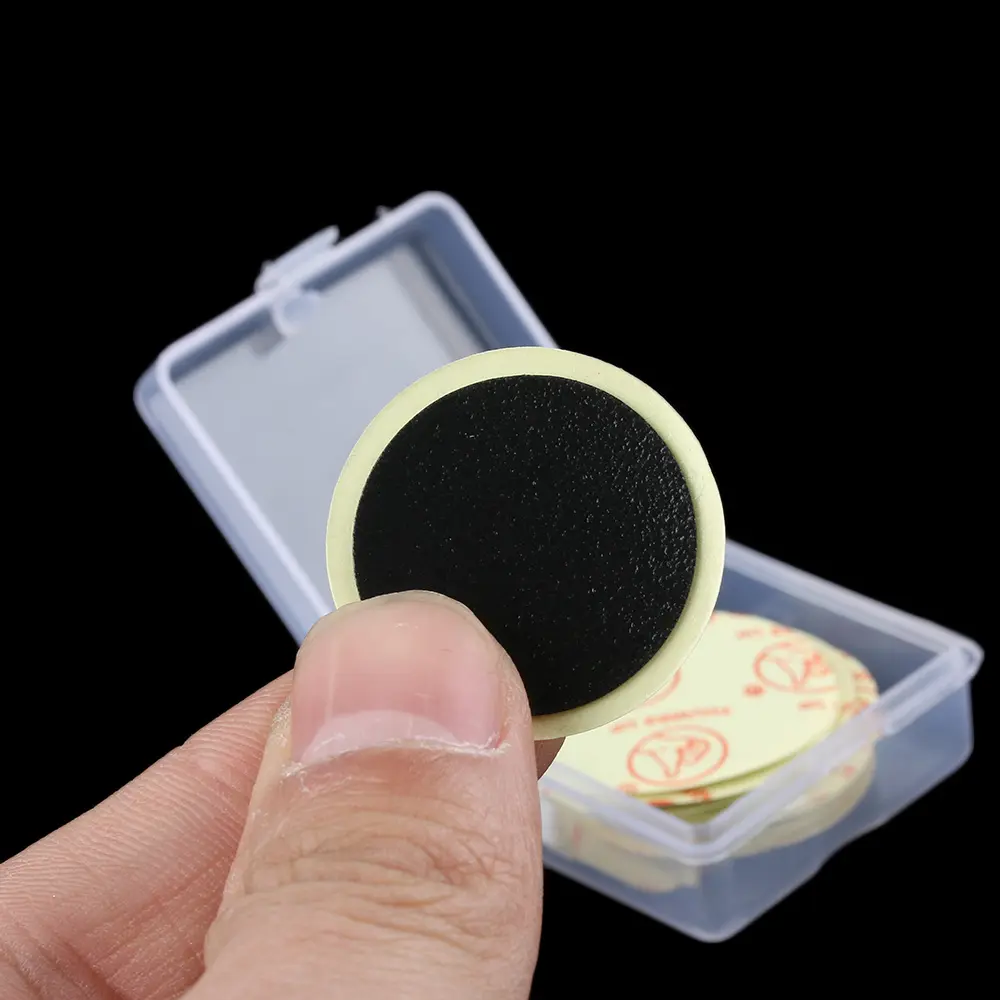 10PCS No-Glue Rubber Quick Drying Bike Tire Patch Metal Tire Chip Repair Fix Kit Flat Tyre Tube Glueless Patch Kit Bicycle Tools