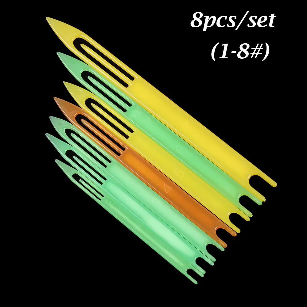 8/10Pcs Random Color Rustproof Plastic Weaving Fishing Netting Needle Mending Repair Net Line Shuttles Equipment Accessories