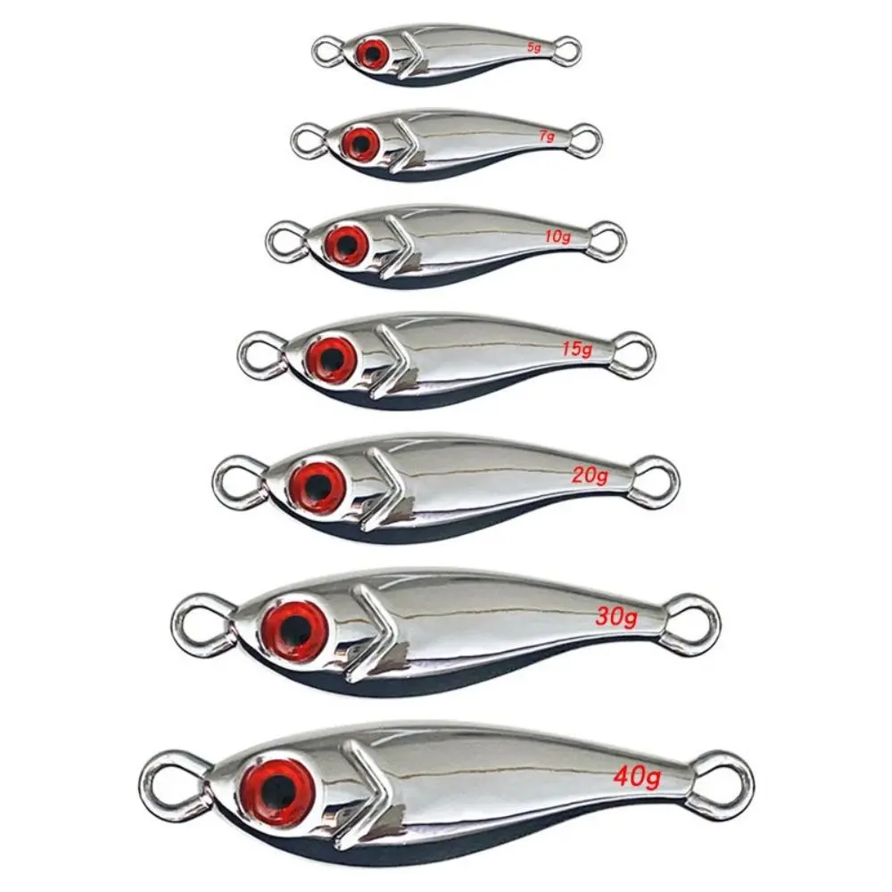 New Electroplated Metal Jig 3D Eyes 5g 7g 10g 15g 20g 30g 40g Long Cast Metal Jig Lure Fishing Metal Jig Lure Bait Fishing Lures