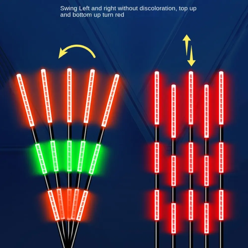 Smart Led Fishing Float Highly Sensitive Remind Buoy Gravity Sensor Glowing Electric Night Fishing Strobe Long Tail Light Float