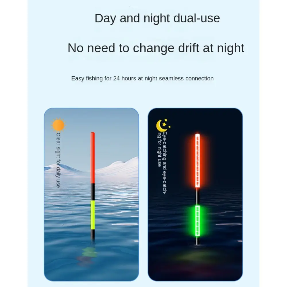 Smart Led Fishing Float Highly Sensitive Remind Buoy Gravity Sensor Glowing Electric Night Fishing Strobe Long Tail Light Float