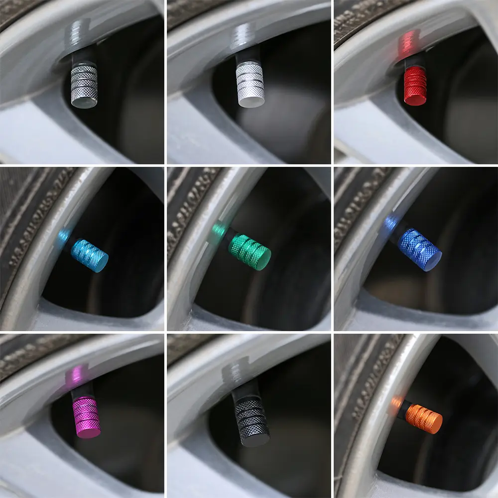 4PC Universal Dustproof Aluminium Alloy Bicycle Cap Wheel Tire Covered Car Truck Tube Tyre Bike Accessories 10 Colors