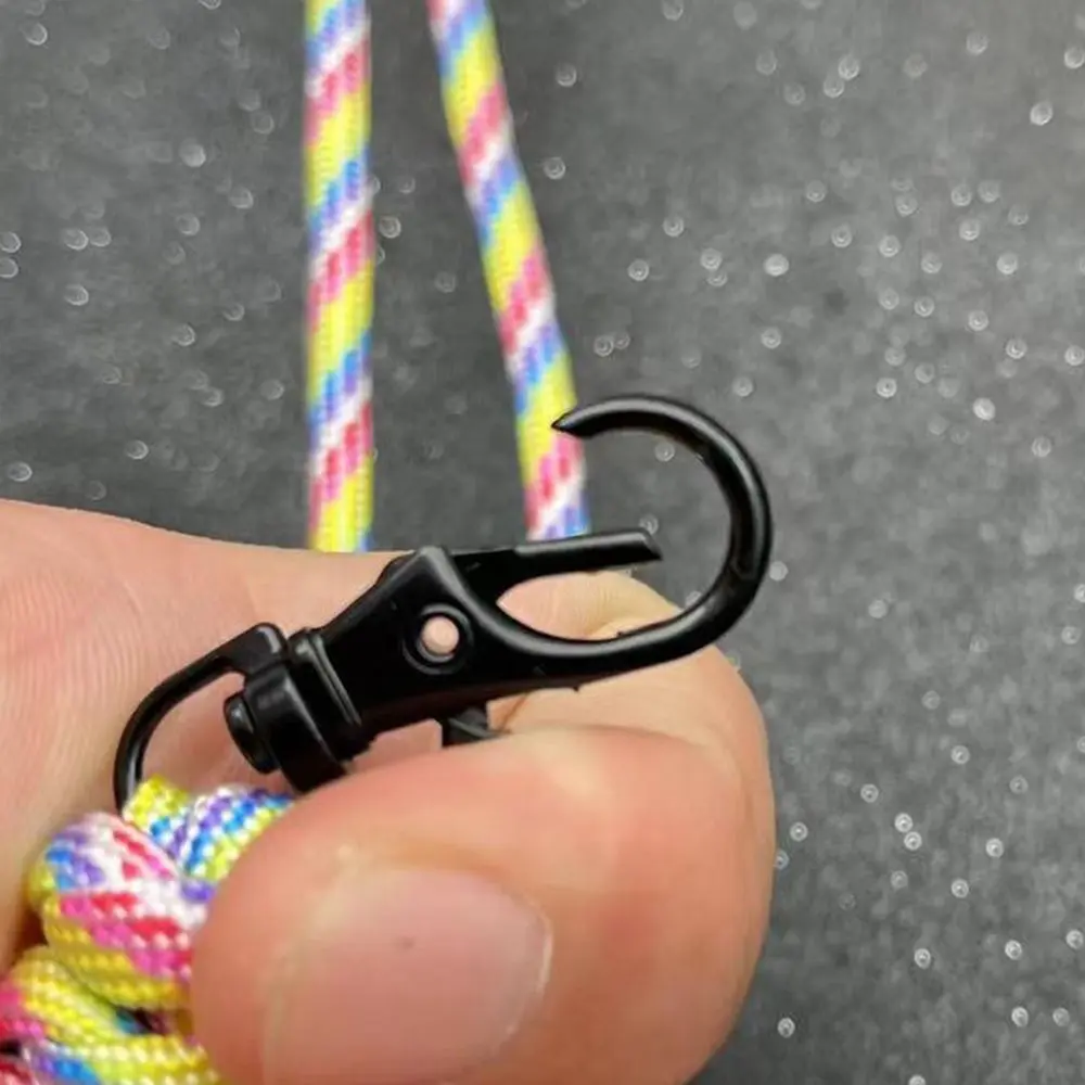 Paracord Keychain Lanyard Rotatable Buckle Knife Rope Parachute Cord Outdoor Survival Backpack Key Ring Neck Hanging Rope Tool