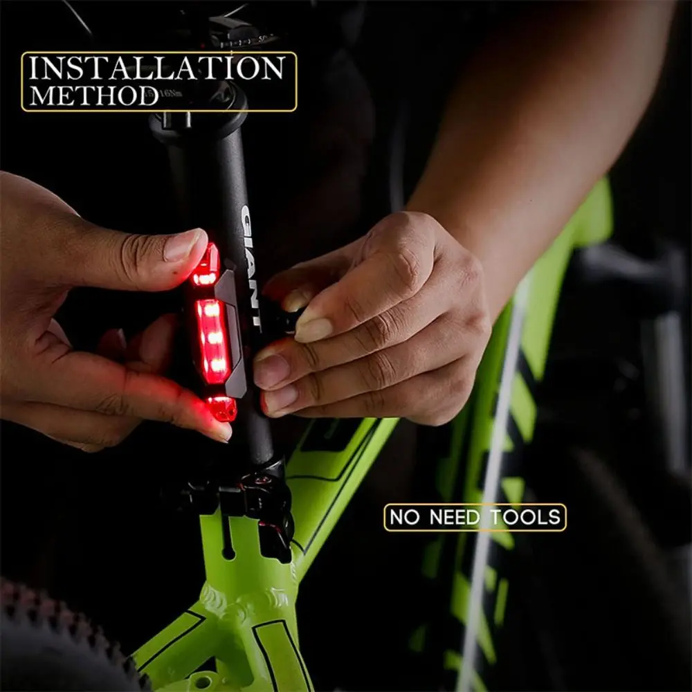 USB Rechargeable City Mountain Bike Bicycle Light Waterproof Colorful Bike Light Flashing Safety Lights Bicycle Lights