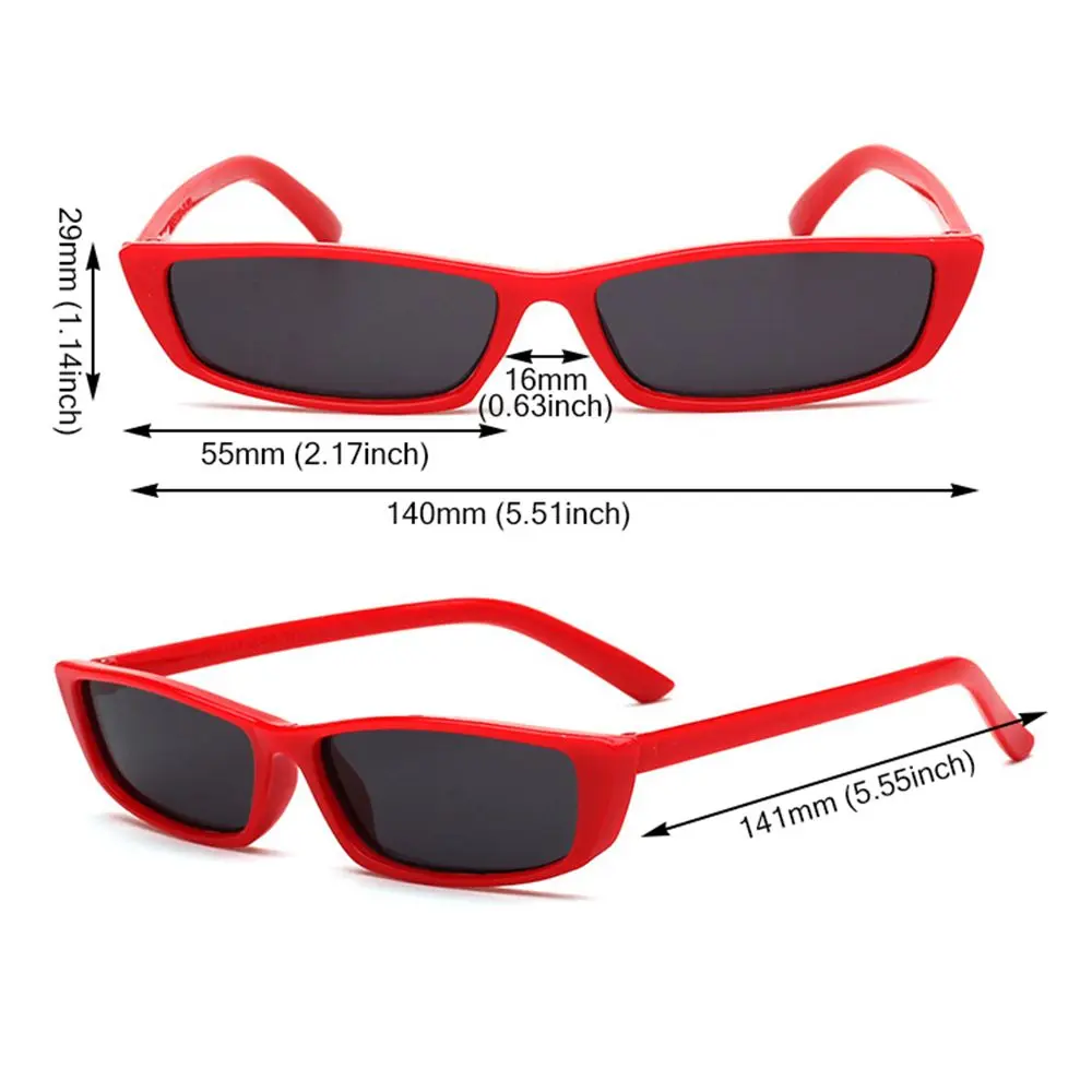 Small Rectangle Sunglasses Fashion Women Retro Small Frame Sun Glasses Vintage Square Narrow Sunglasses Trending UV400 Eyewear