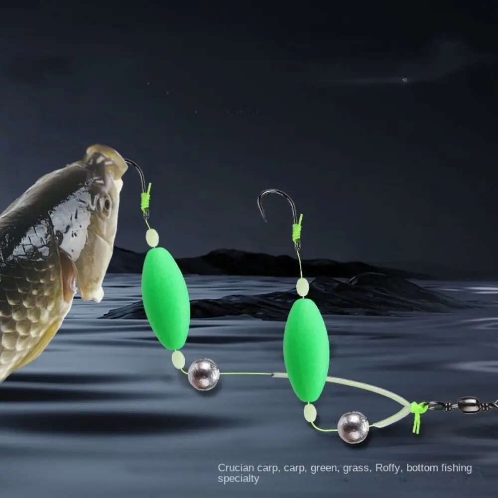 1PC Double Hook Fishing Hair Rigs Hook Suspension Anti Bottom Carp Fishing Hook Ready Made Pesca Carp Rigs Fishing Lure