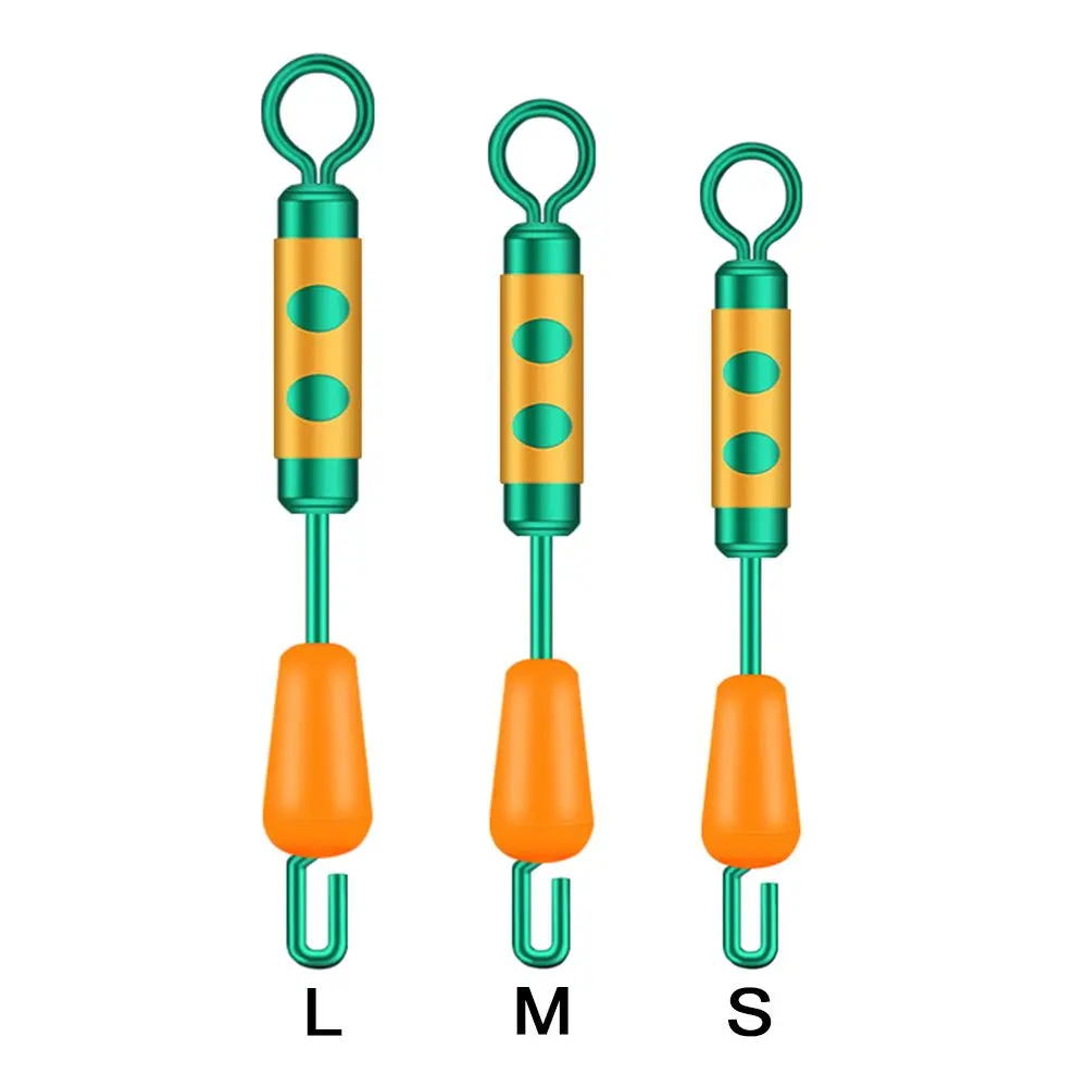 10PCS Fishing Hook Connector Unloading Force Splay Ring Quick Opening Swivel Wire Set Connector Quick Sub Clamp Fishing Gear
