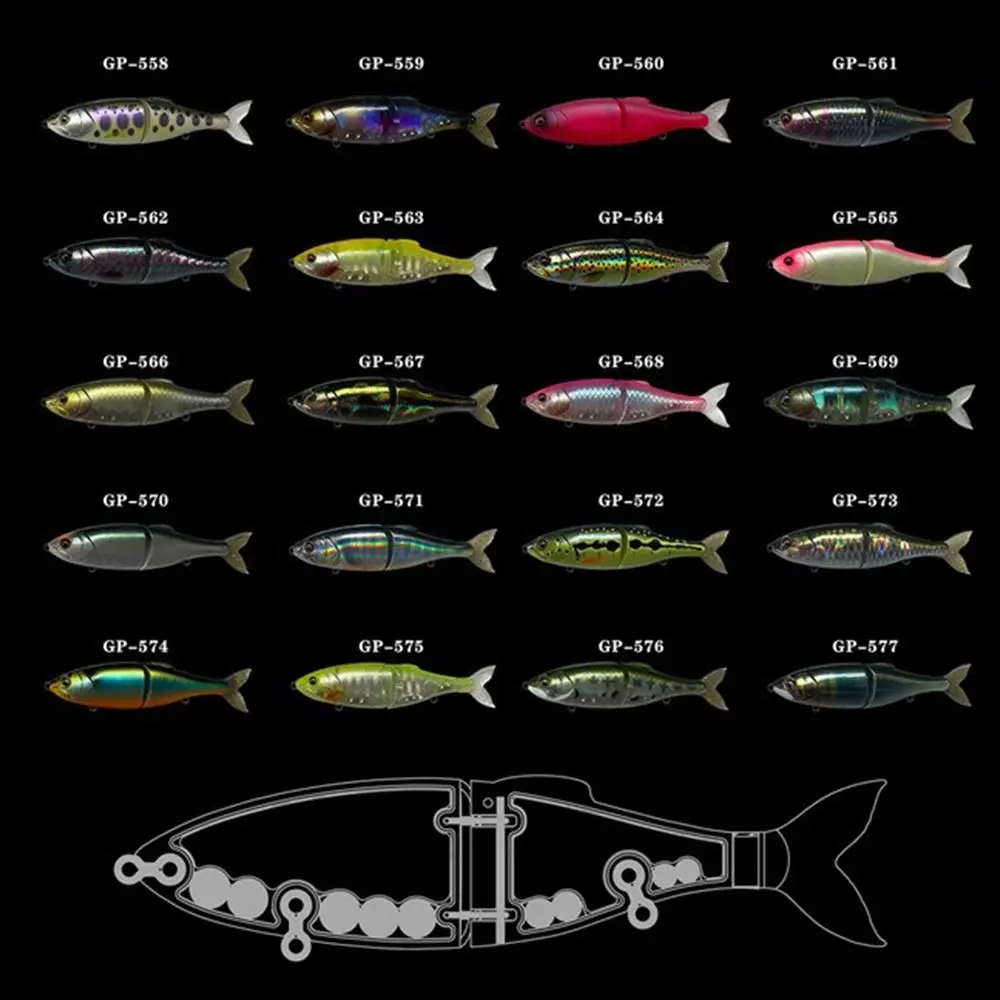 70mm 4.5g Trout Swinning Bait Realistic Trolling 2-section Sea Fishing Lure Luya Ultra Large Mini Fishing Lure Luya Lure Tools