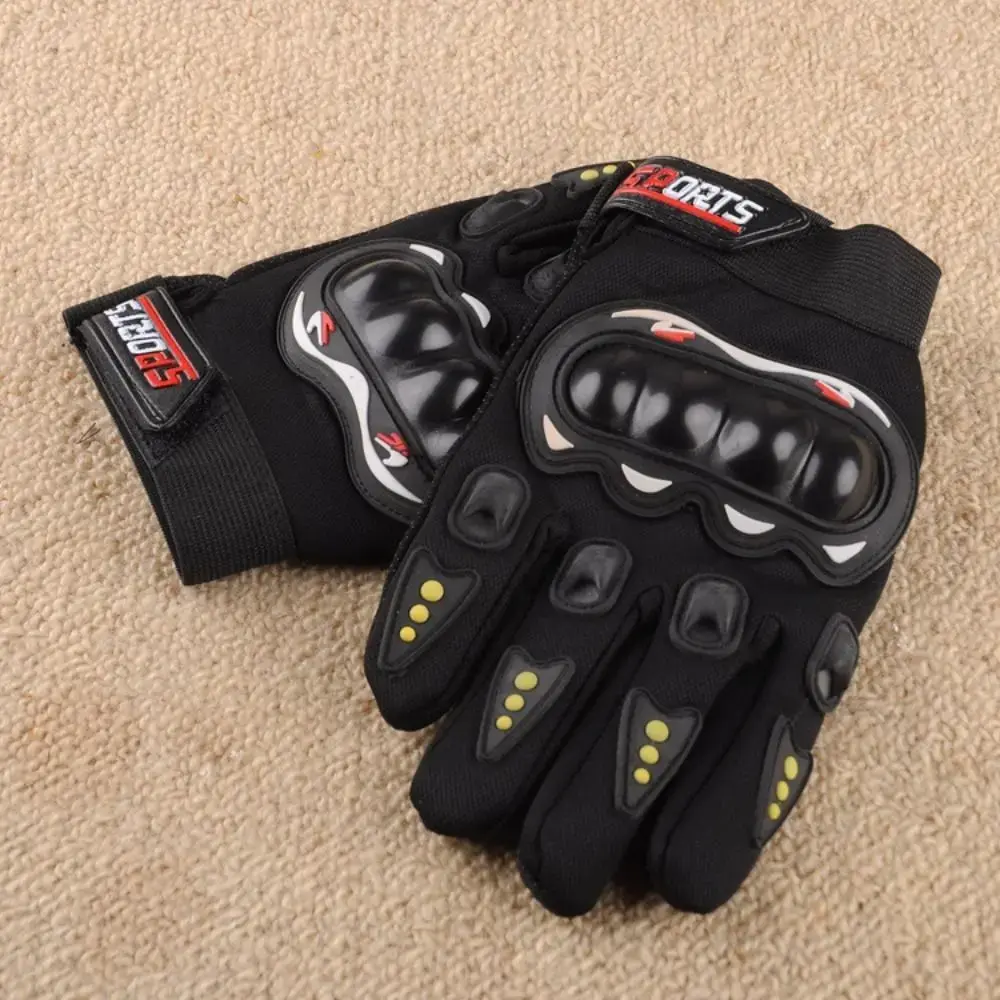 Polyester Motorcycle Riding Gloves Black Blue Red Breathable Cycling Gloves Nonslip Wear-resistant Full Half Finger Mittens