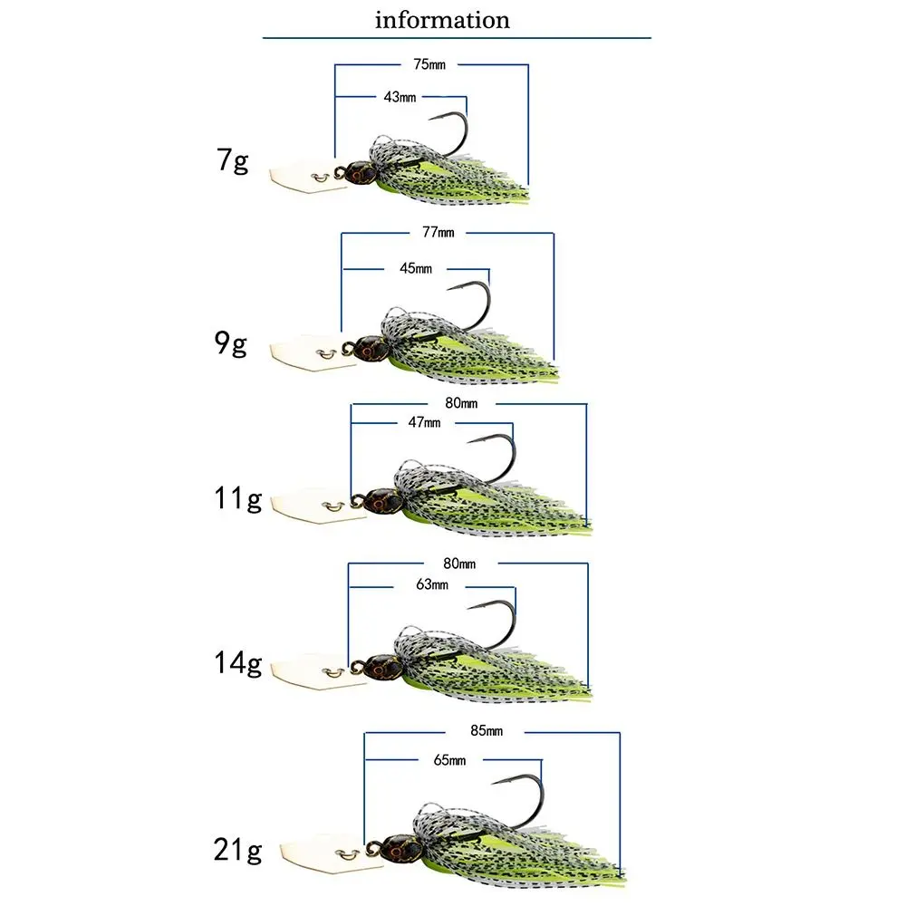 2024 bass pike walleye Beard fishing lure Walleye 7.5CM 7g/8cm 12g Buzzbait Silicone Skirt tassel spinner bait Sea fishing