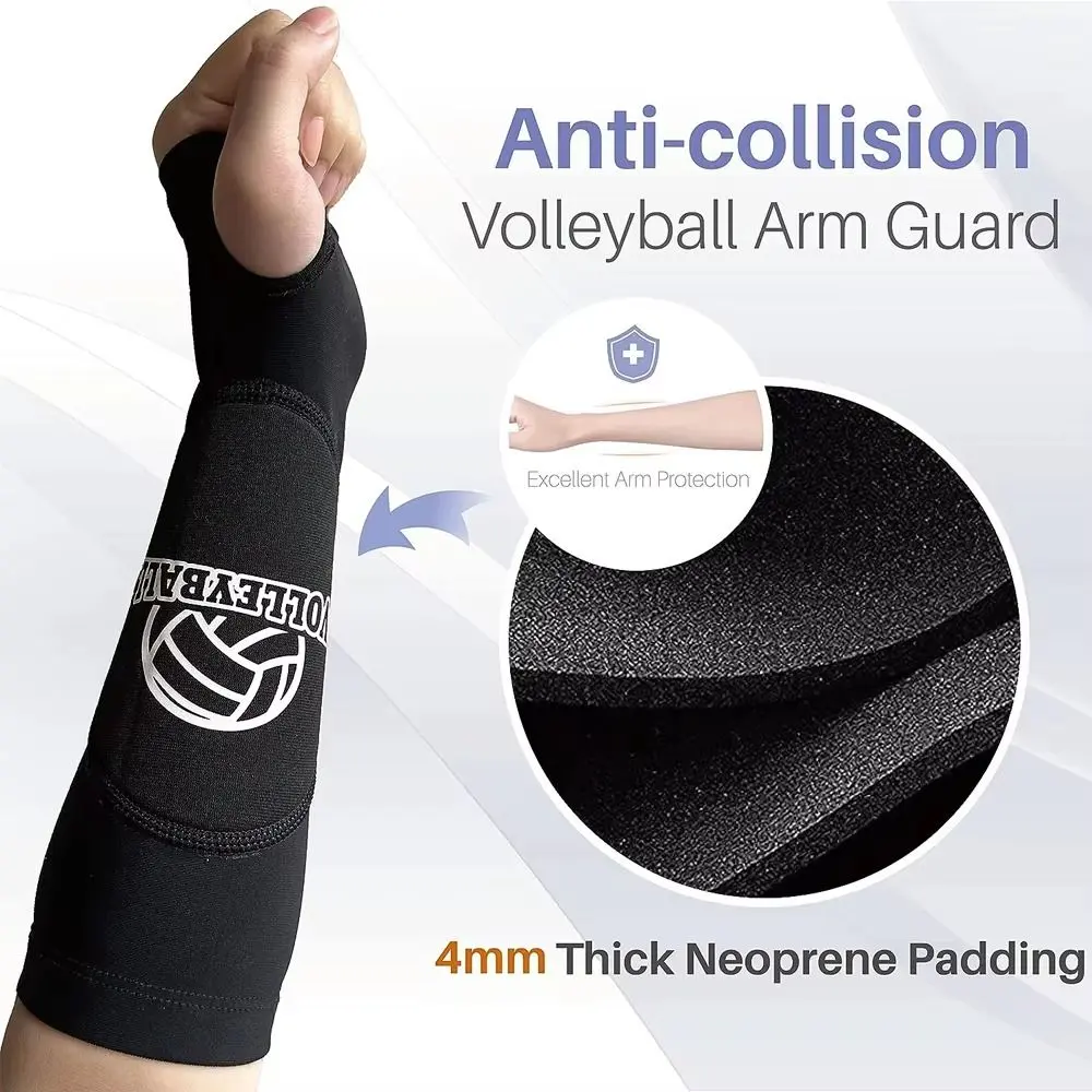 NEW Padded Volleyball Arm Sleeves Elastic Unisex Forearm Hitting Sleeves Breathable Anti-slip Volleyball Wrist Support Sports