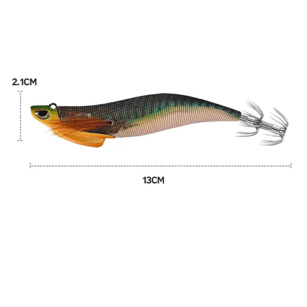 13cm/30g Luminous Floating Squid Jig Fishing Lure Artificial Hook Noctilucent Squid Cuttlefish Jigs Lure Spinnerbait Wood Shrimp