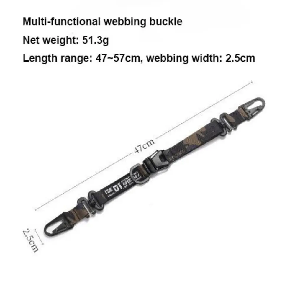 Multi-functional Outdoor Webbing Hanging Buckle Long Expandable Handbag Strap Sling 5 Colors Portable Backpack Anti-lost Rope