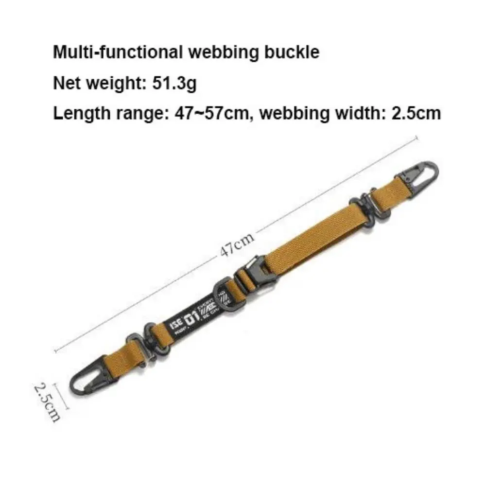 Multi-functional Outdoor Webbing Hanging Buckle Long Expandable Handbag Strap Sling 5 Colors Portable Backpack Anti-lost Rope
