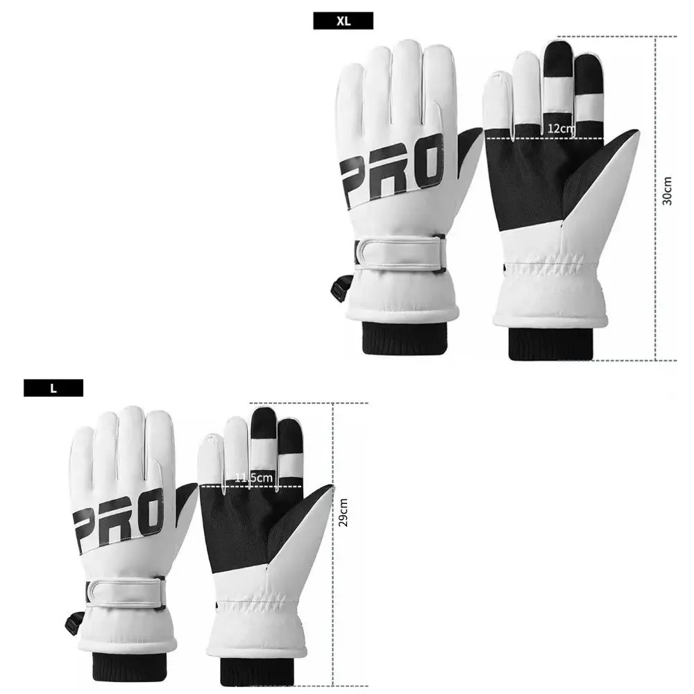Men And Women Ski Gloves High Quality Touch Screen Ski Gloves Non-slip Polyester Plush Cycling Gloves Waterproof Winter Mittens