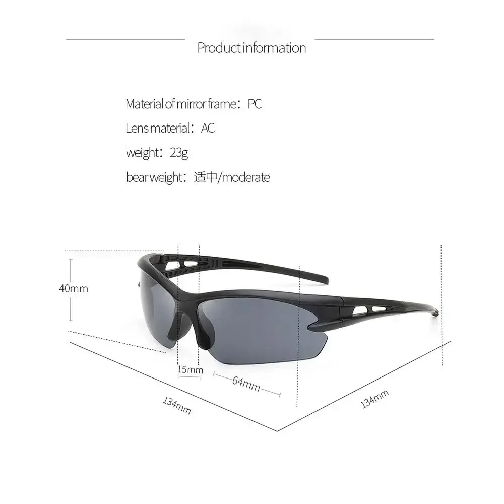 Trendy Plastics Sports Sunglasses Cycling Fishing Y2K Sunglasses Driving Eyewear for Men Women
