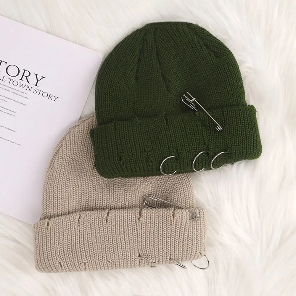 Warm Knitted Hat Soft Thick Wool Hat Winter Warm Ski Hat Loose Hat Casual Hat for Men Women Slouchy Bonnet Ski Hats Leisure Cap