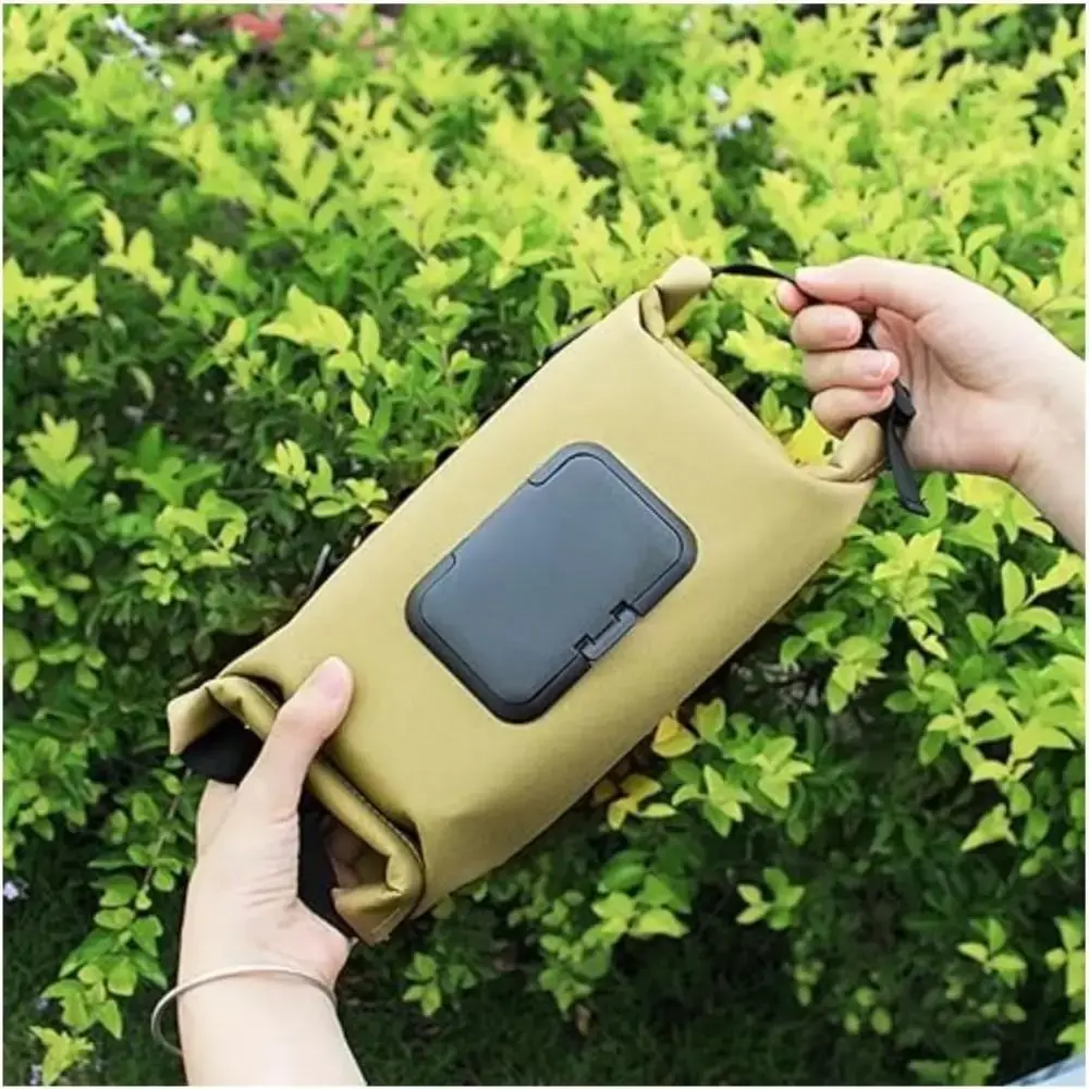 Waterproof Travel Camping Wipes Dispenser Case Baby Wipe Dispenser Outdoor Hanging Wet Wipe Storage Box Portable Canvas Wipe Bag