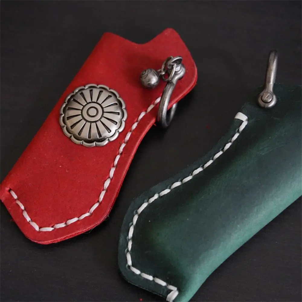 New Cowhide Fire Machine Set Handmade Genuine Case Cowhide Gift Outdoor Tool