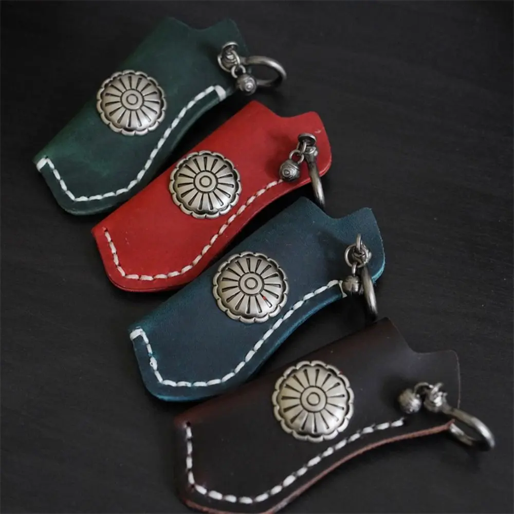 New Cowhide Fire Machine Set Handmade Genuine Case Cowhide Gift Outdoor Tool