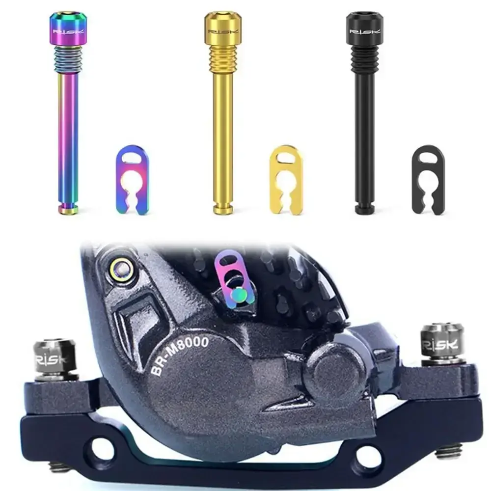 Titanium Alloy Hydraulic Disc Brake Pad Bolt M4 Standard Disc Brake Caliper Bolts Sturdy Attachment Replacement Cycling Bolts